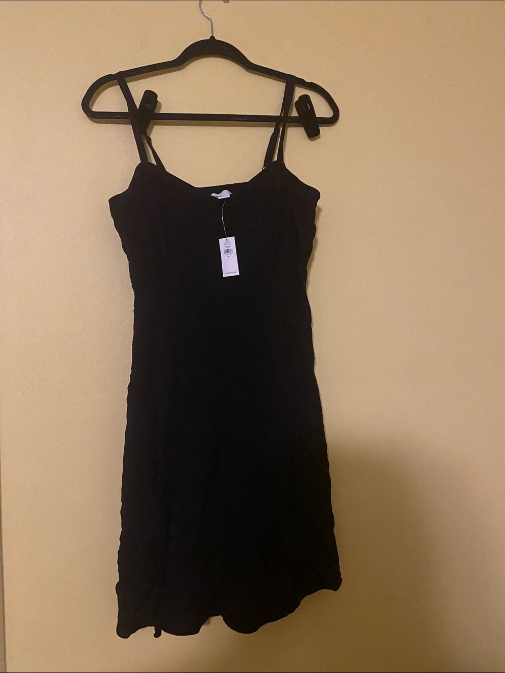 Old Navy Black Mini Slip Dress with Double Spaghetti Straps